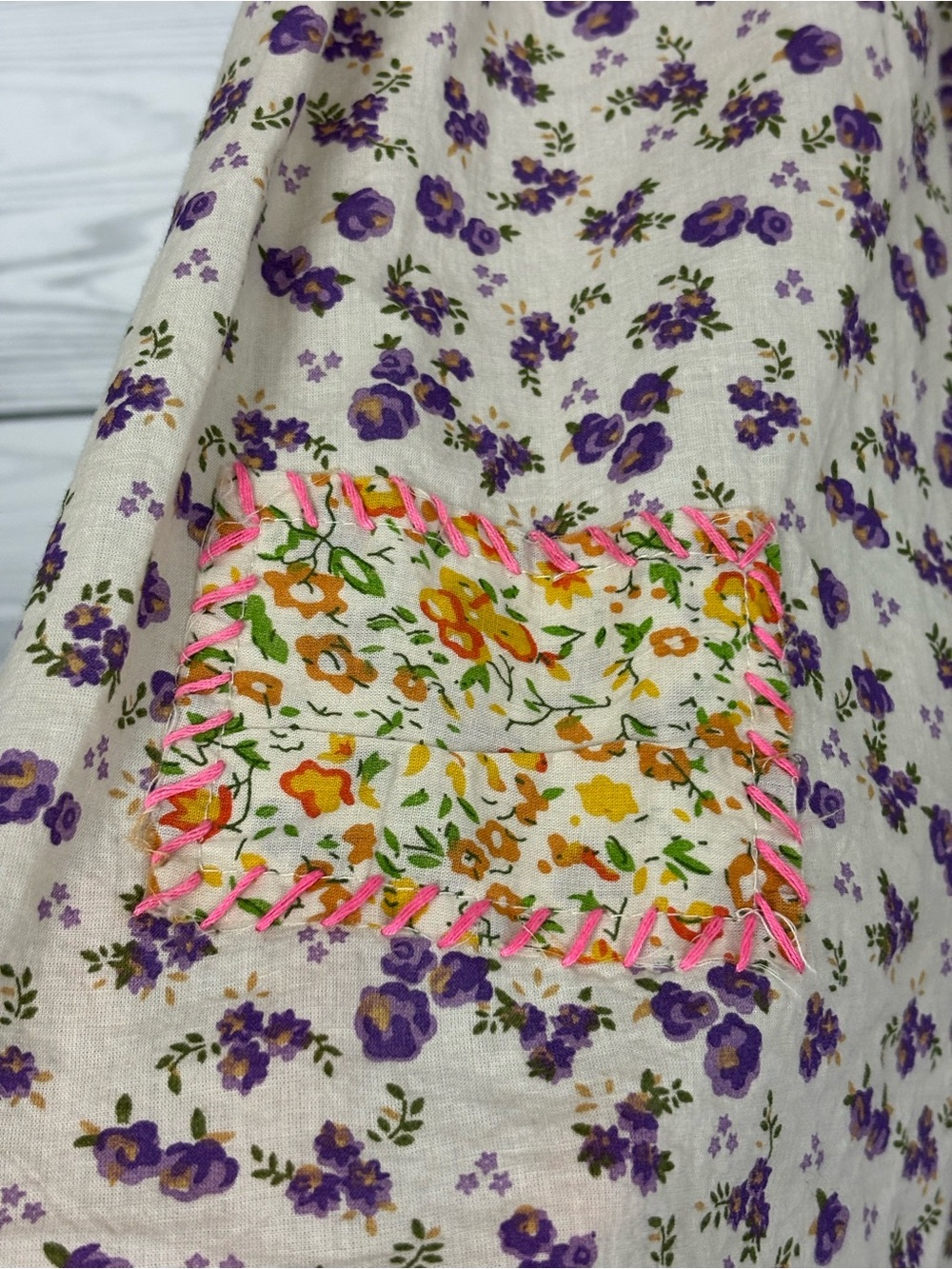 Natural Life floral boho patchwork mini dress size small - Picture 3 of 16